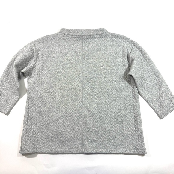 Talbots Quilted Jacquard Pullover Lurex Sweatshirt Size 2XP - Picture 3 of 9